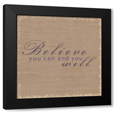 Believe You Can Black Modern Wood Framed Art Print with Double Matting by Gibbons, Lauren
