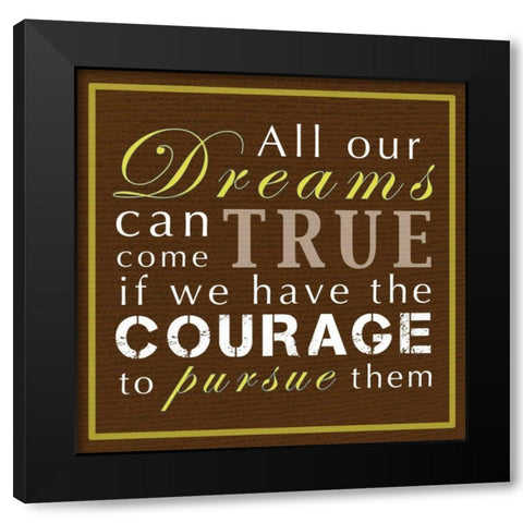 Dreams Can Come True Black Modern Wood Framed Art Print with Double Matting by Gibbons, Lauren