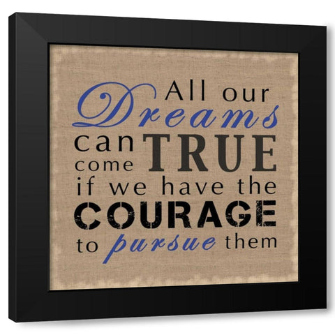 All Our Dreams Black Modern Wood Framed Art Print with Double Matting by Gibbons, Lauren