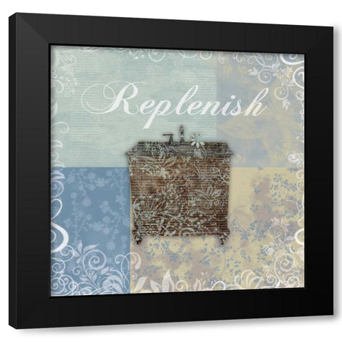 Replenish Bath Tub Black Modern Wood Framed Art Print by Gibbons, Lauren