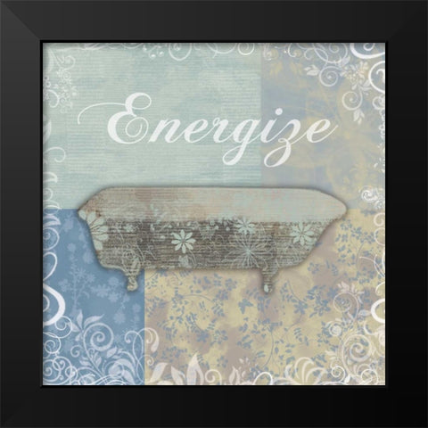 Energize Bath Tub Black Modern Wood Framed Art Print by Gibbons, Lauren