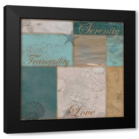 Beach Patch Browns Black Modern Wood Framed Art Print with Double Matting by Gibbons, Lauren