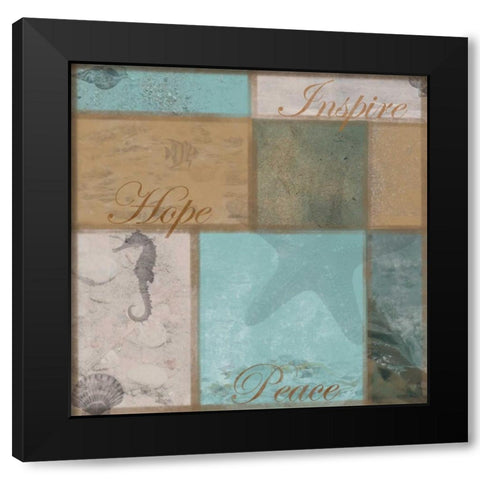 Beach Patch Browns 2 Black Modern Wood Framed Art Print by Gibbons, Lauren