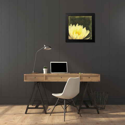 Joyeux Flower Black Modern Wood Framed Art Print by Gibbons, Lauren