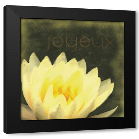 Joyeux Flower Black Modern Wood Framed Art Print with Double Matting by Gibbons, Lauren