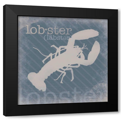 Lobster Definition Black Modern Wood Framed Art Print with Double Matting by Gibbons, Lauren