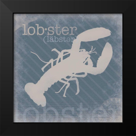 Lobster Definition Black Modern Wood Framed Art Print by Gibbons, Lauren