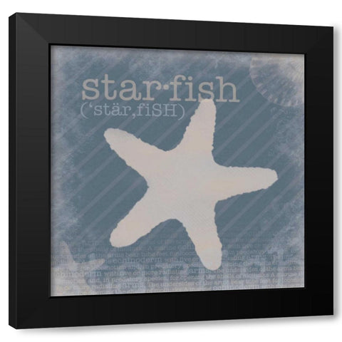 Starfish Definition Black Modern Wood Framed Art Print by Gibbons, Lauren