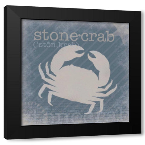 Stone Crab Definition Black Modern Wood Framed Art Print with Double Matting by Gibbons, Lauren