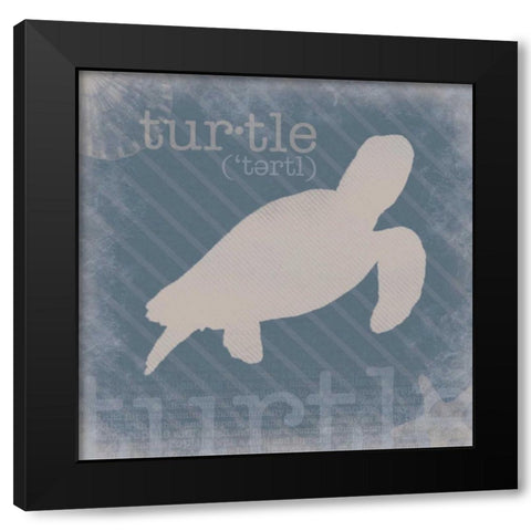 Turtle Definition Black Modern Wood Framed Art Print with Double Matting by Gibbons, Lauren