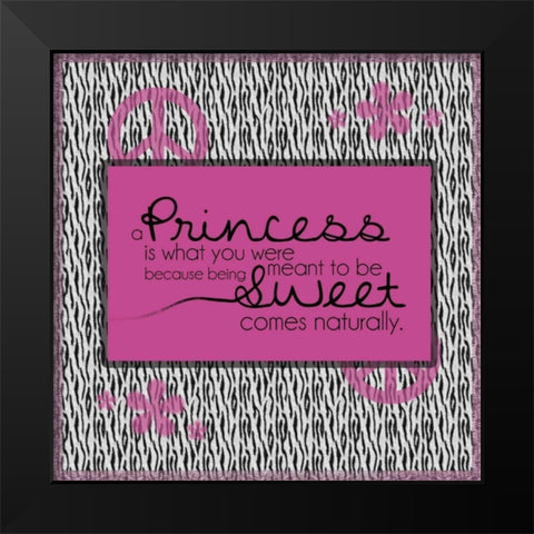 Princess is What You Were Black Modern Wood Framed Art Print by Gibbons, Lauren