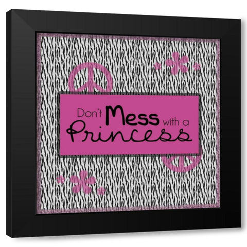 Dont Mess Black Modern Wood Framed Art Print with Double Matting by Gibbons, Lauren