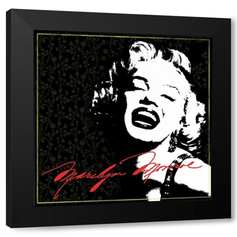 Marilyn Portrait D Black Modern Wood Framed Art Print with Double Matting by Gibbons, Lauren