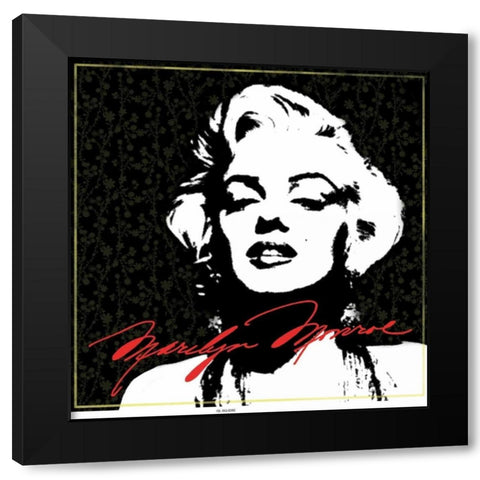 Marilyn Portrait E Black Modern Wood Framed Art Print by Gibbons, Lauren
