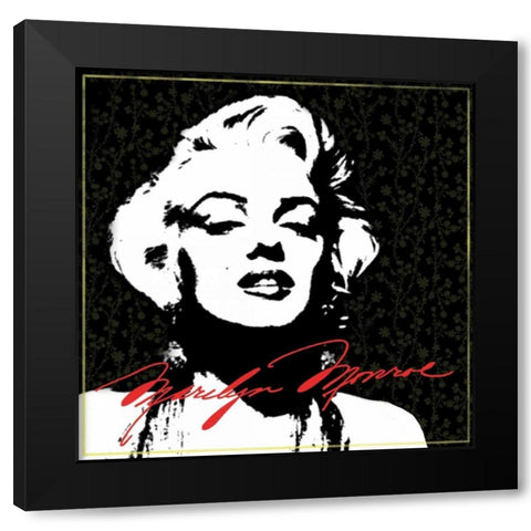 Marilyn Portrait F Black Modern Wood Framed Art Print with Double Matting by Gibbons, Lauren