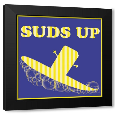 Suds Up Black Modern Wood Framed Art Print with Double Matting by Gibbons, Lauren