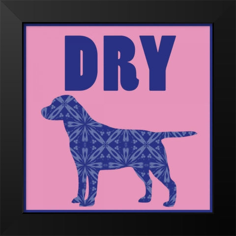 Dry Dog Black Modern Wood Framed Art Print by Gibbons, Lauren