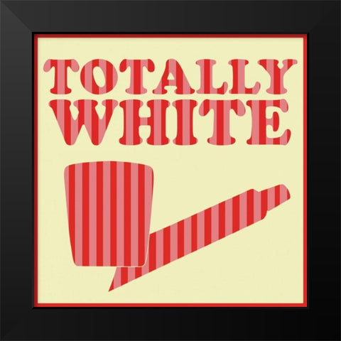 Totally White Black Modern Wood Framed Art Print by Gibbons, Lauren