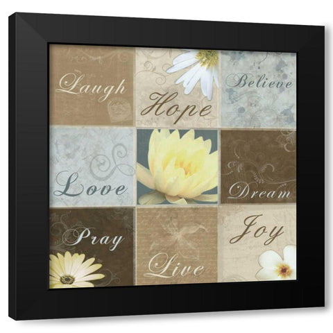 9 Box Blues 2 Black Modern Wood Framed Art Print by Gibbons, Lauren