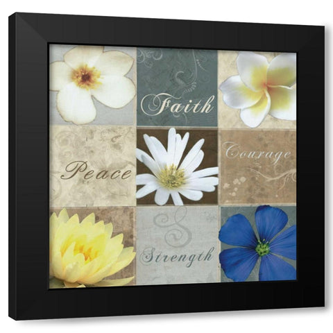 9 Box Blues Black Modern Wood Framed Art Print by Gibbons, Lauren