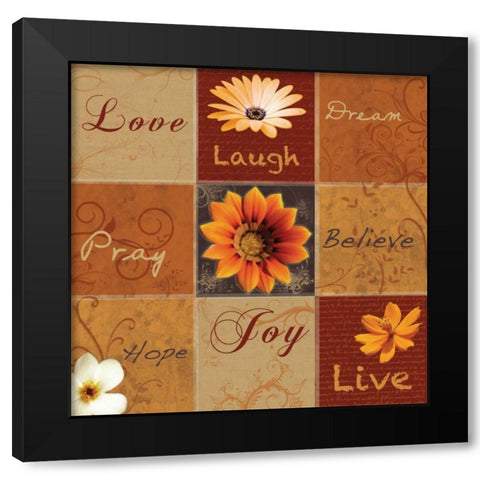 9 Box Brown Black Modern Wood Framed Art Print by Gibbons, Lauren