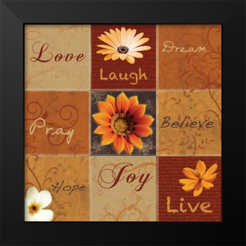 9 Box Brown Black Modern Wood Framed Art Print by Gibbons, Lauren