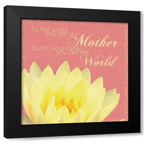 You Are The World Black Modern Wood Framed Art Print with Double Matting by Gibbons, Lauren