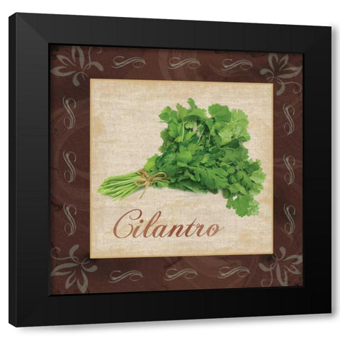 Cilantro Black Modern Wood Framed Art Print by Gibbons, Lauren