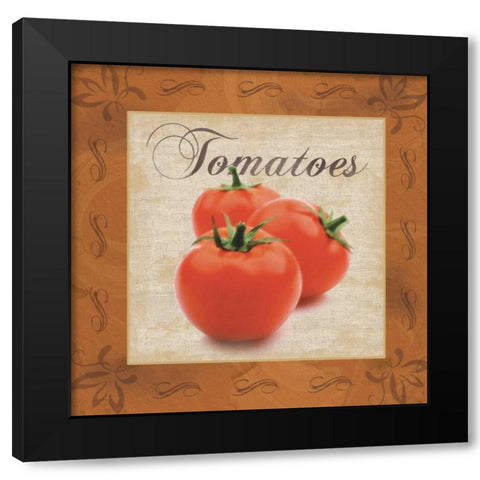 Tomatoes Black Modern Wood Framed Art Print with Double Matting by Gibbons, Lauren