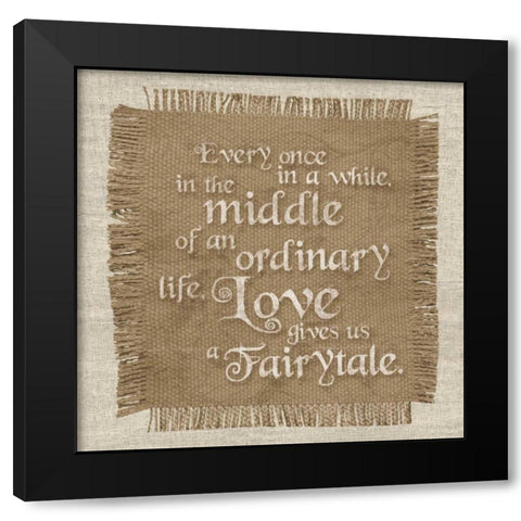 Burlap Fairytale Black Modern Wood Framed Art Print with Double Matting by Gibbons, Lauren
