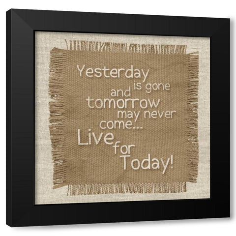 Burlap Today Black Modern Wood Framed Art Print with Double Matting by Gibbons, Lauren