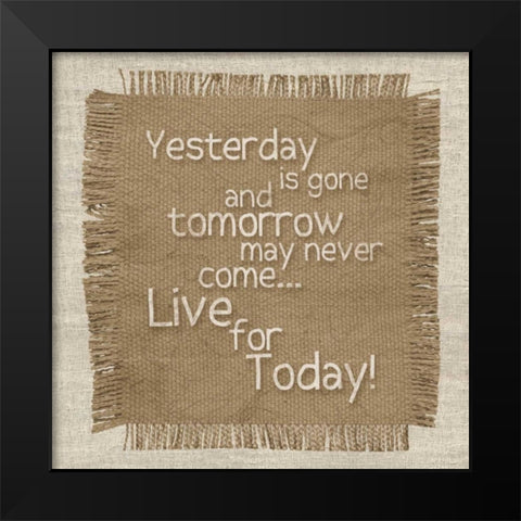 Burlap Today Black Modern Wood Framed Art Print by Gibbons, Lauren