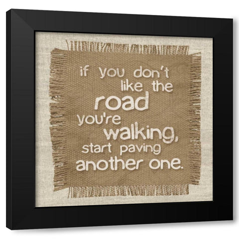 Burlap Road Black Modern Wood Framed Art Print by Gibbons, Lauren