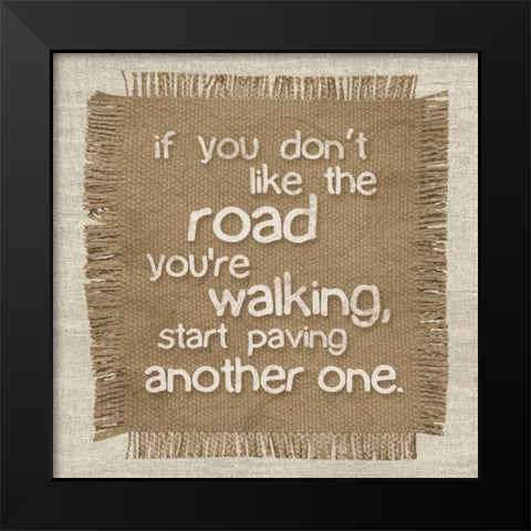 Burlap Road Black Modern Wood Framed Art Print by Gibbons, Lauren