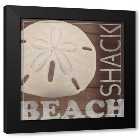 Beach Shack Black Modern Wood Framed Art Print by Gibbons, Lauren