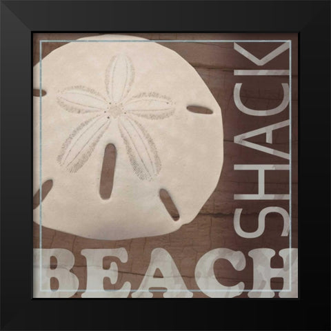 Beach Shack Black Modern Wood Framed Art Print by Gibbons, Lauren