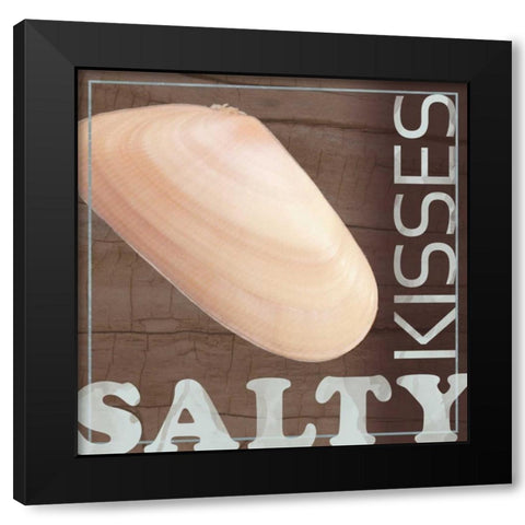 Salty Kisses Black Modern Wood Framed Art Print by Gibbons, Lauren