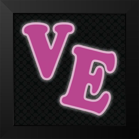 Part VE Black Modern Wood Framed Art Print by Gibbons, Lauren