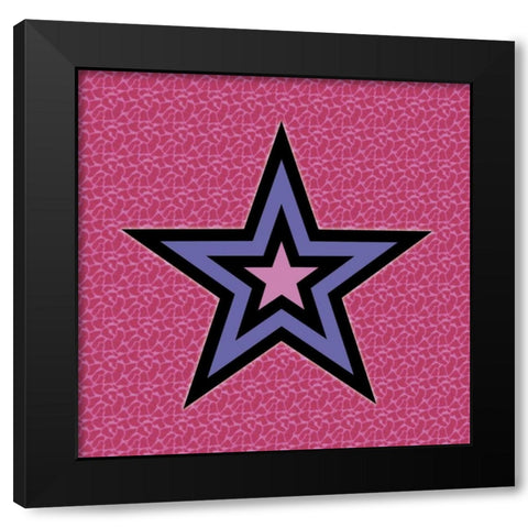 Star C Black Modern Wood Framed Art Print with Double Matting by Gibbons, Lauren