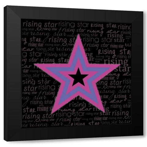 Star D Black Modern Wood Framed Art Print with Double Matting by Gibbons, Lauren