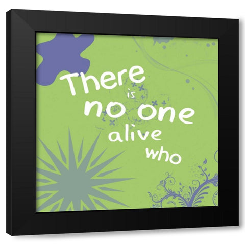 No One Alive Black Modern Wood Framed Art Print with Double Matting by Gibbons, Lauren