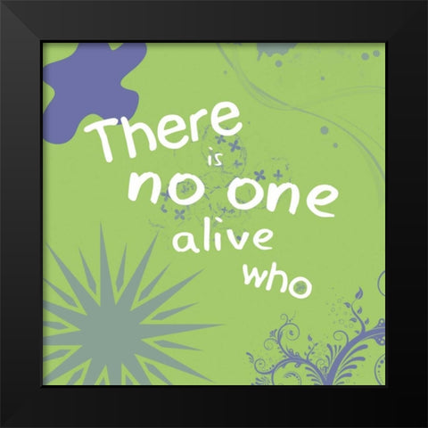 No One Alive Black Modern Wood Framed Art Print by Gibbons, Lauren