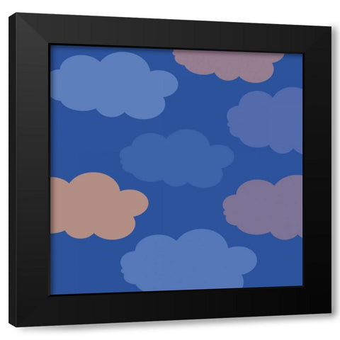 Kite Clouds Black Modern Wood Framed Art Print with Double Matting by Gibbons, Lauren