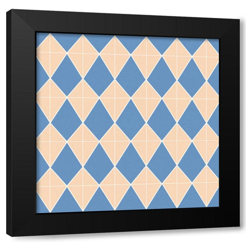 Kite Pattern Black Modern Wood Framed Art Print with Double Matting by Gibbons, Lauren