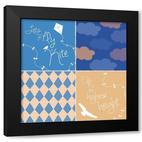 Kite Combo Black Modern Wood Framed Art Print by Gibbons, Lauren