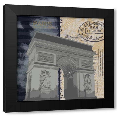 Arc Collage Black Modern Wood Framed Art Print by Gibbons, Lauren