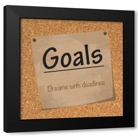 Goal Scork Black Modern Wood Framed Art Print by Gibbons, Lauren