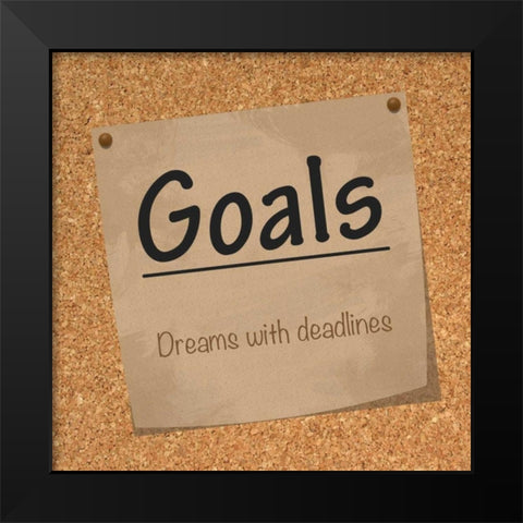 Goal Scork Black Modern Wood Framed Art Print by Gibbons, Lauren