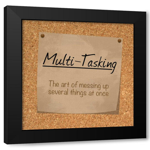Multi Tasking Cork Black Modern Wood Framed Art Print with Double Matting by Gibbons, Lauren