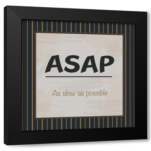 ASAP Pin Stripe Black Modern Wood Framed Art Print with Double Matting by Gibbons, Lauren